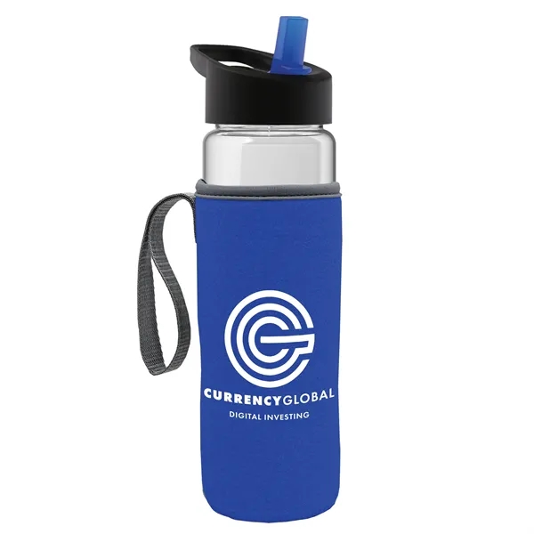 24 Oz Bottle- Flip Straw Lid & Insulator Caddy... from ASI 40480 Koozie Group