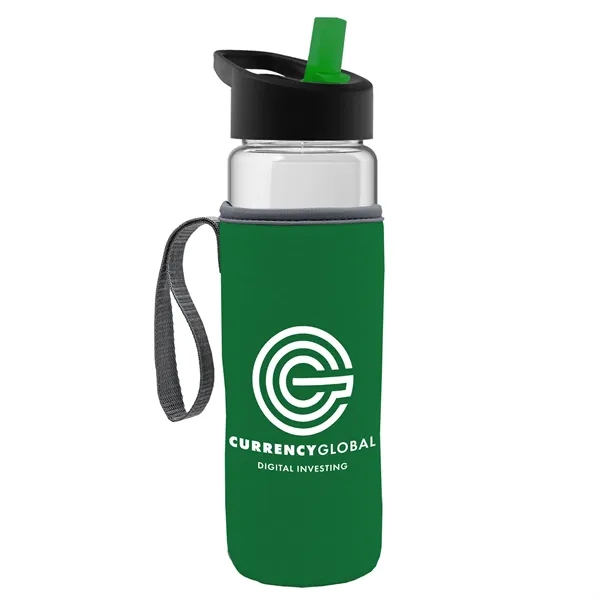 24 Oz Bottle- Flip Straw Lid & Insulator Caddy... from ASI 40480 Koozie Group