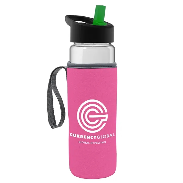 24 Oz Bottle- Flip Straw Lid & Insulator Caddy... from ASI 40480 Koozie Group