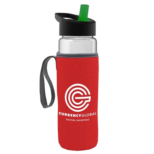 24 Oz Bottle- Flip Straw Lid & Insulator Caddy... from ASI 40480 Koozie Group