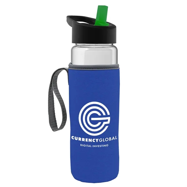 24 Oz Bottle- Flip Straw Lid & Insulator Caddy... from ASI 40480 Koozie Group
