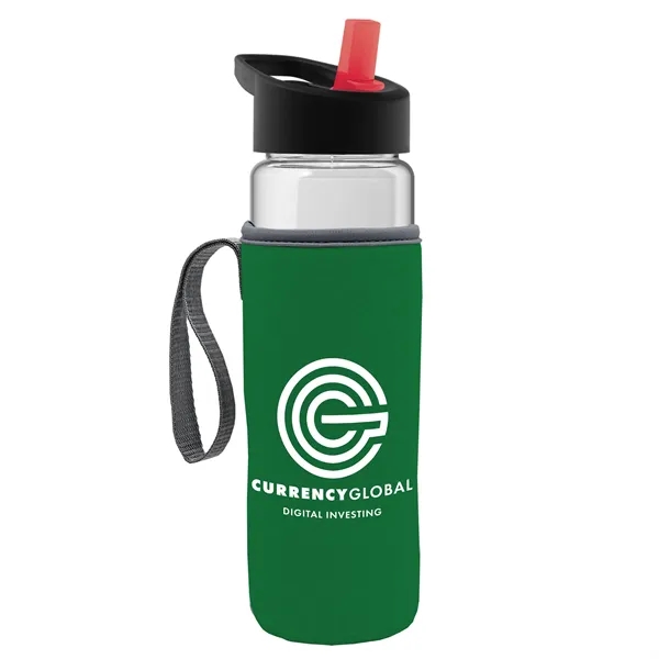 24 Oz Bottle- Flip Straw Lid & Insulator Caddy... from ASI 40480 Koozie Group