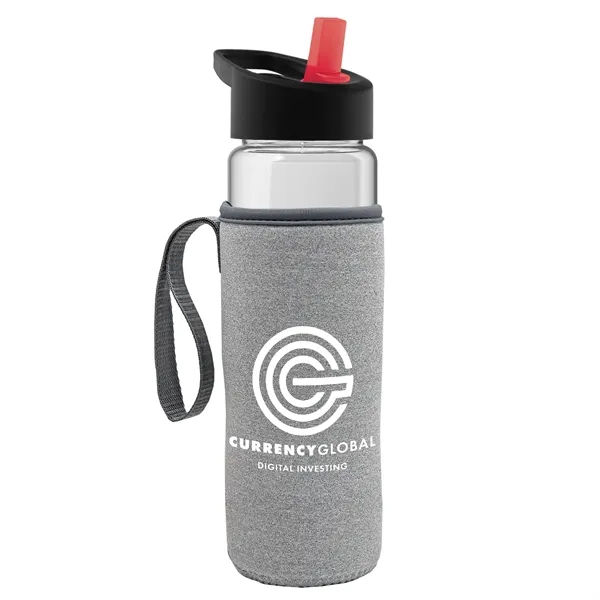24 Oz Bottle- Flip Straw Lid & Insulator Caddy... from ASI 40480 Koozie Group
