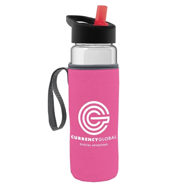 24 Oz Bottle- Flip Straw Lid & Insulator Caddy... from ASI 40480 Koozie Group