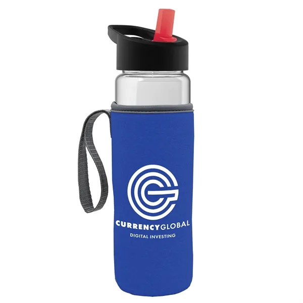 24 Oz Bottle- Flip Straw Lid & Insulator Caddy... from ASI 40480 Koozie Group