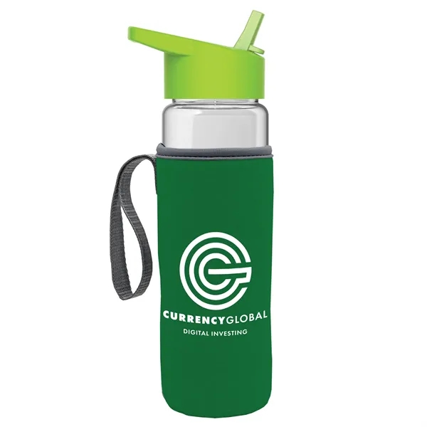 24 Oz Bottle- Flip Straw Lid & Insulator Caddy... from ASI 40480 Koozie Group
