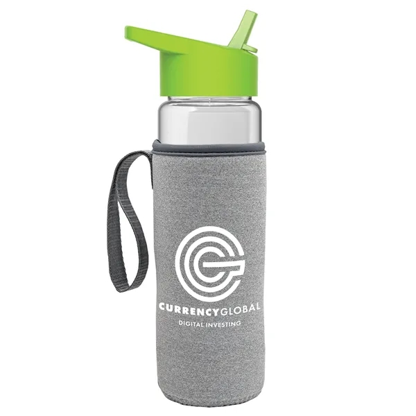 24 Oz Bottle- Flip Straw Lid & Insulator Caddy... from ASI 40480 Koozie Group