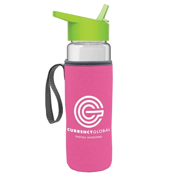 24 Oz Bottle- Flip Straw Lid & Insulator Caddy... from ASI 40480 Koozie Group