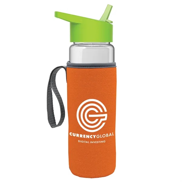 24 Oz Bottle- Flip Straw Lid & Insulator Caddy... from ASI 40480 Koozie Group