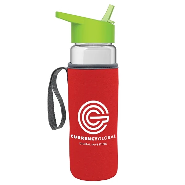 24 Oz Bottle- Flip Straw Lid & Insulator Caddy... from ASI 40480 Koozie Group