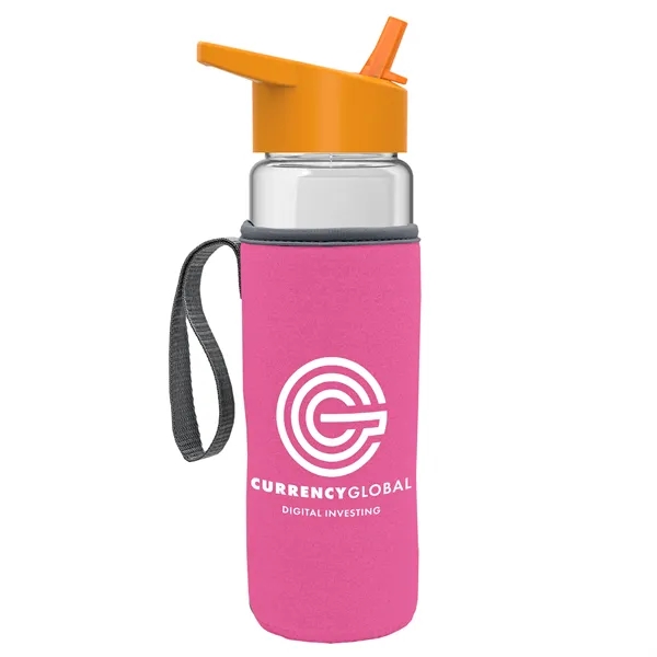 24 Oz Bottle- Flip Straw Lid & Insulator Caddy... from ASI 40480 Koozie Group