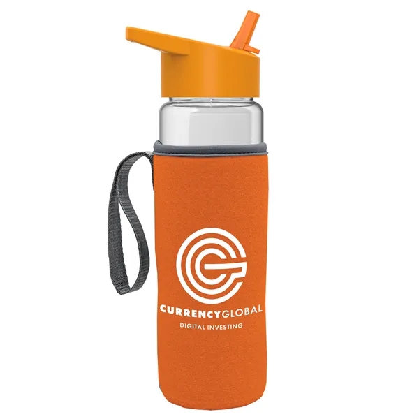 24 Oz Bottle- Flip Straw Lid & Insulator Caddy... from ASI 40480 Koozie Group