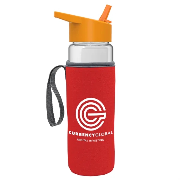 24 Oz Bottle- Flip Straw Lid & Insulator Caddy... from ASI 40480 Koozie Group
