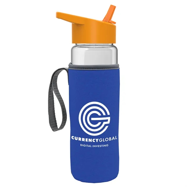 24 Oz Bottle- Flip Straw Lid & Insulator Caddy... from ASI 40480 Koozie Group