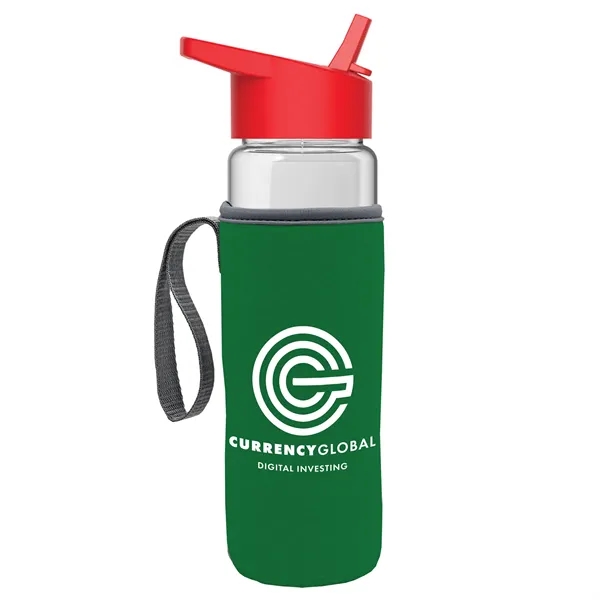 24 Oz Bottle- Flip Straw Lid & Insulator Caddy... from ASI 40480 Koozie Group