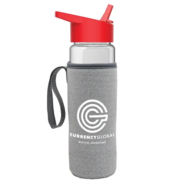 24 Oz Bottle- Flip Straw Lid & Insulator Caddy... from ASI 40480 Koozie Group