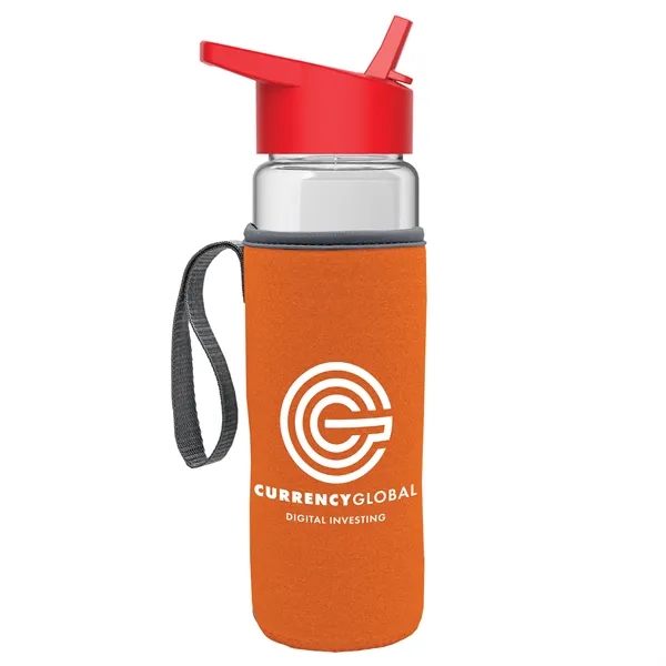 24 Oz Bottle- Flip Straw Lid & Insulator Caddy... from ASI 40480 Koozie Group