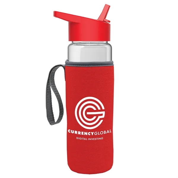 24 Oz Bottle- Flip Straw Lid & Insulator Caddy... from ASI 40480 Koozie Group