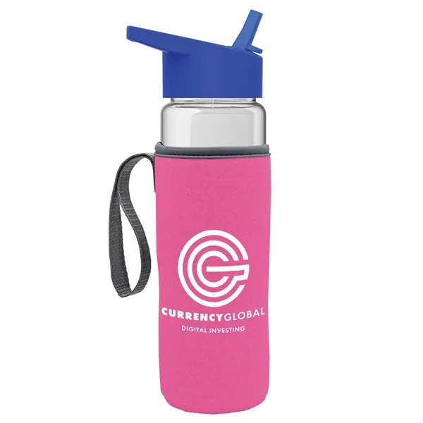 24 Oz Bottle- Flip Straw Lid & Insulator Caddy... from ASI 40480 Koozie Group