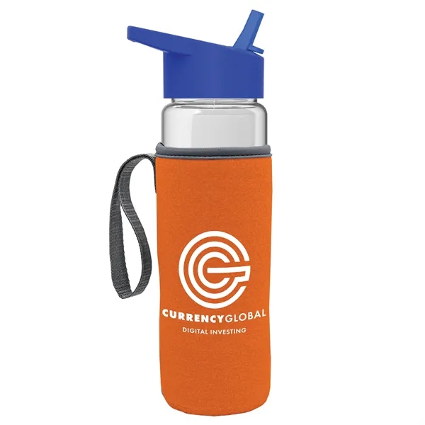 24 Oz Bottle- Flip Straw Lid & Insulator Caddy... from ASI 40480 Koozie Group