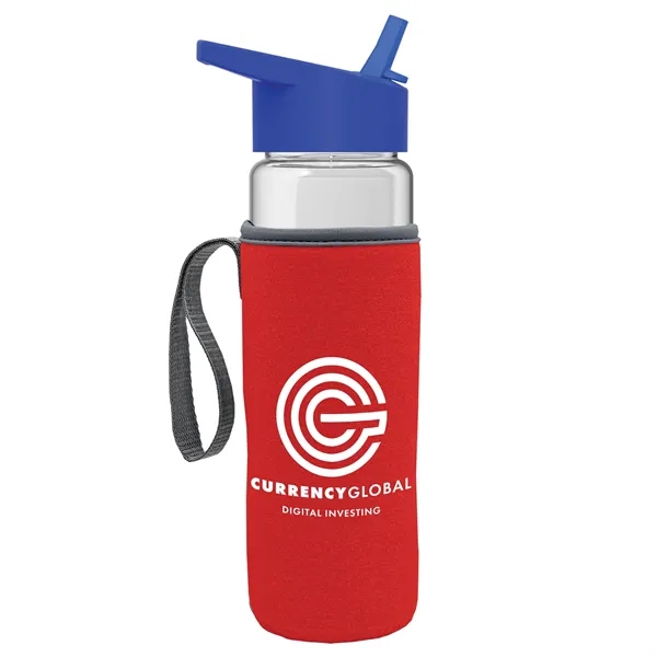 24 Oz Bottle- Flip Straw Lid & Insulator Caddy... from ASI 40480 Koozie Group
