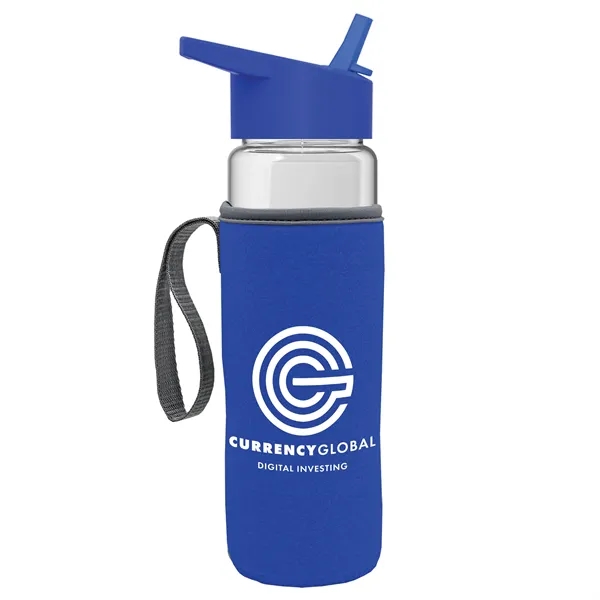 24 Oz Bottle- Flip Straw Lid & Insulator Caddy... from ASI 40480 Koozie Group
