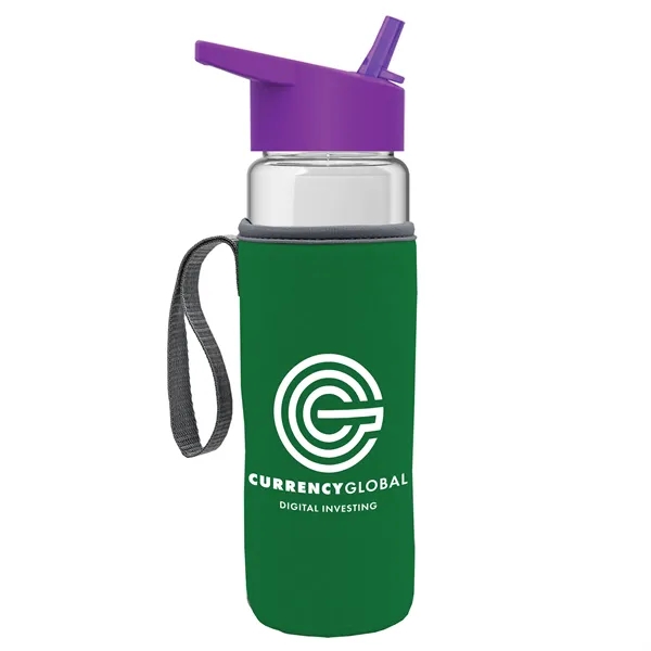 24 Oz Bottle- Flip Straw Lid & Insulator Caddy... from ASI 40480 Koozie Group