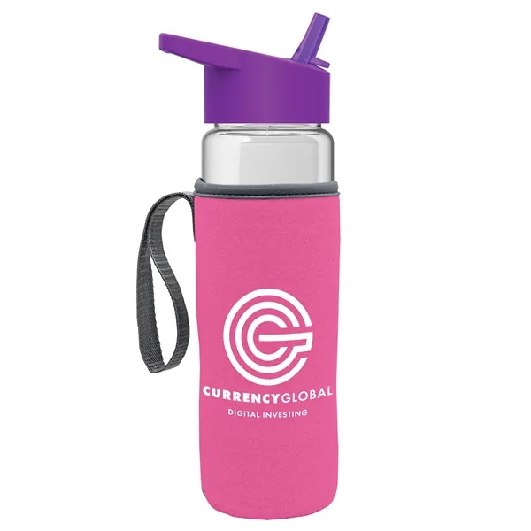 24 Oz Bottle- Flip Straw Lid & Insulator Caddy... from ASI 40480 Koozie Group