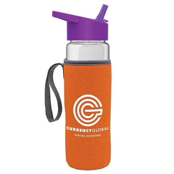 24 Oz Bottle- Flip Straw Lid & Insulator Caddy... from ASI 40480 Koozie Group