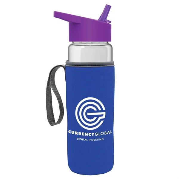 24 Oz Bottle- Flip Straw Lid & Insulator Caddy... from ASI 40480 Koozie Group
