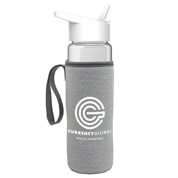 24 Oz Bottle- Flip Straw Lid & Insulator Caddy... from ASI 40480 Koozie Group