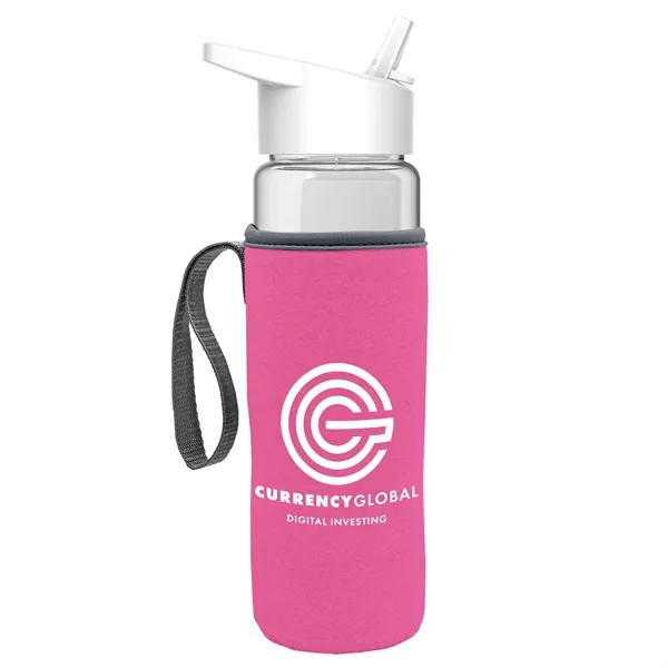 24 Oz Bottle- Flip Straw Lid & Insulator Caddy... from ASI 40480 Koozie Group