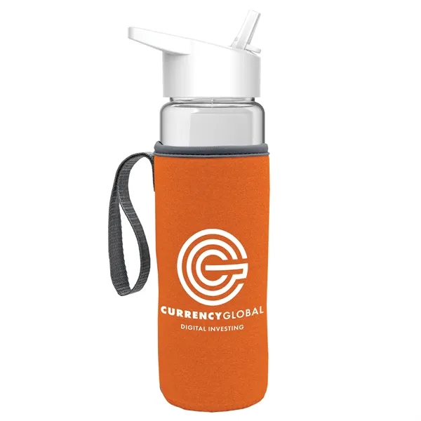 24 Oz Bottle- Flip Straw Lid & Insulator Caddy... from ASI 40480 Koozie Group