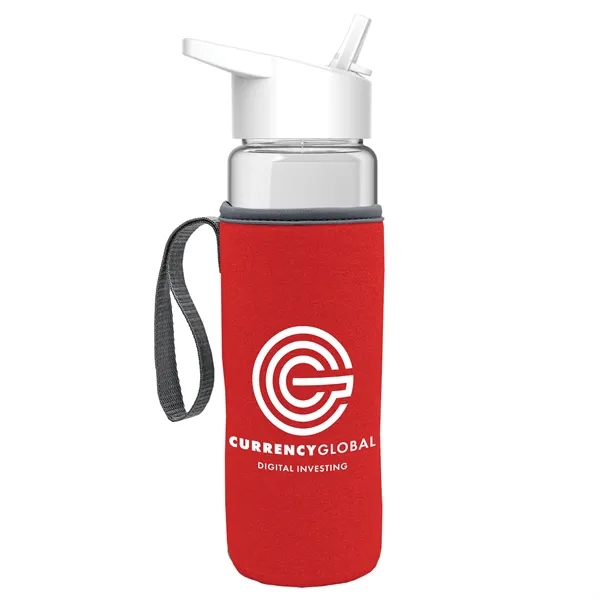 24 Oz Bottle- Flip Straw Lid & Insulator Caddy... from ASI 40480 Koozie Group