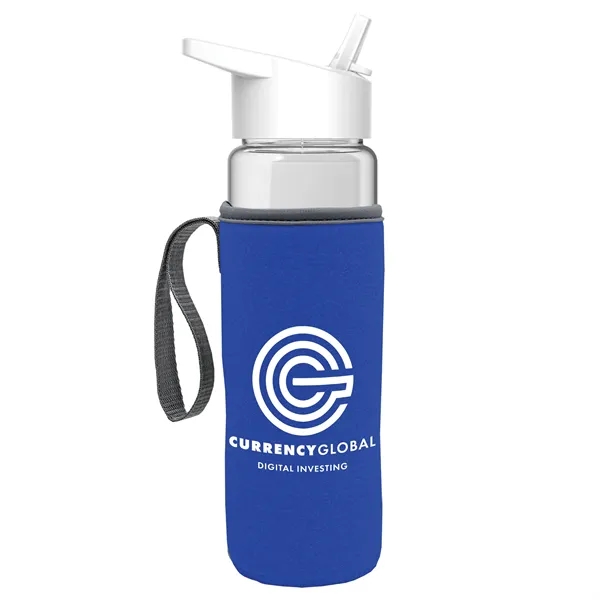 24 Oz Bottle- Flip Straw Lid & Insulator Caddy... from ASI 40480 Koozie Group