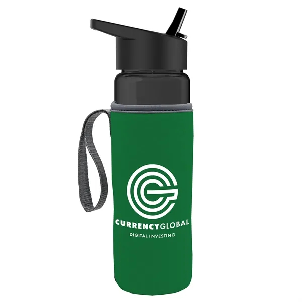 24 Oz Bottle- Flip Straw Lid & Insulator Caddy... from ASI 40480 Koozie Group