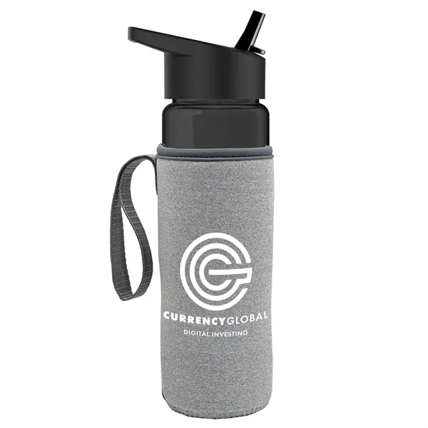 24 Oz Bottle- Flip Straw Lid & Insulator Caddy... from ASI 40480 Koozie Group