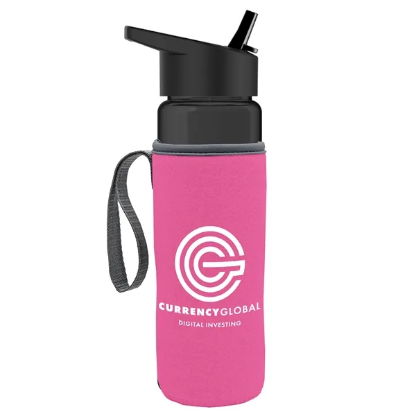 24 Oz Bottle- Flip Straw Lid & Insulator Caddy... from ASI 40480 Koozie Group