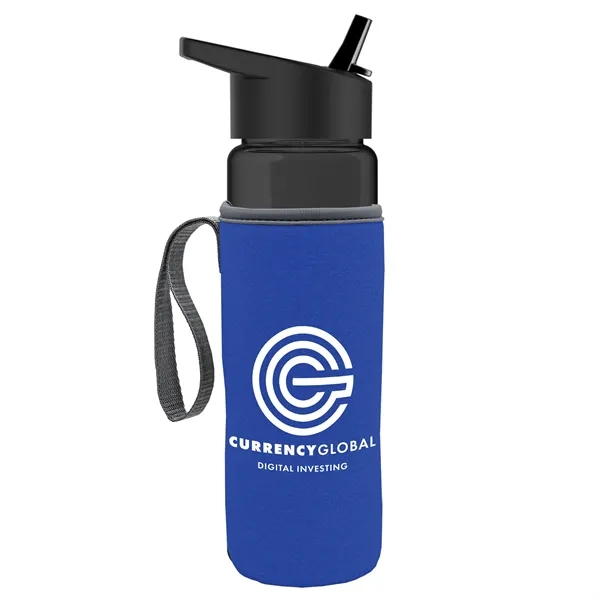 24 Oz Bottle- Flip Straw Lid & Insulator Caddy... from ASI 40480 Koozie Group