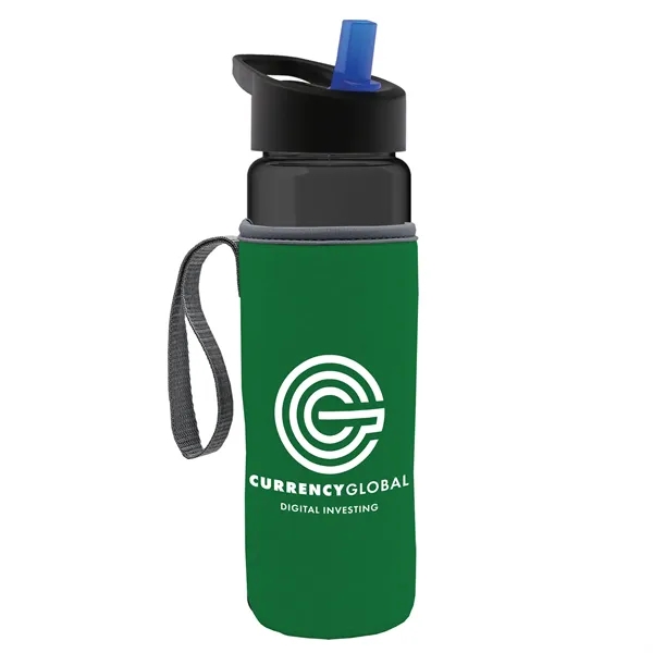 24 Oz Bottle- Flip Straw Lid & Insulator Caddy... from ASI 40480 Koozie Group