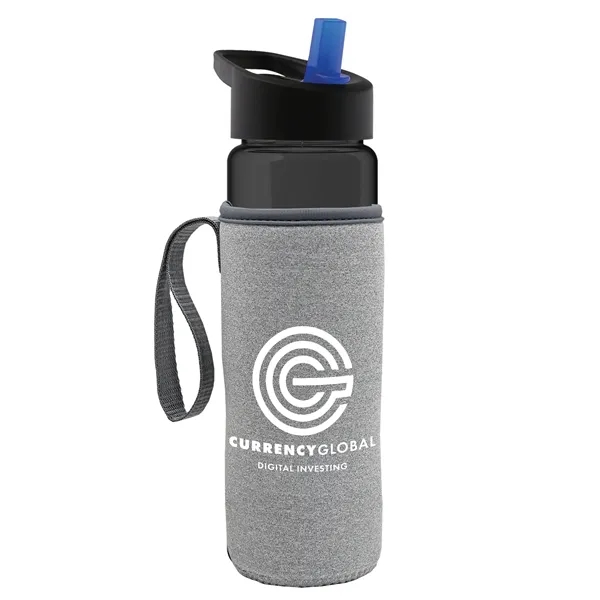 24 Oz Bottle- Flip Straw Lid & Insulator Caddy... from ASI 40480 Koozie Group