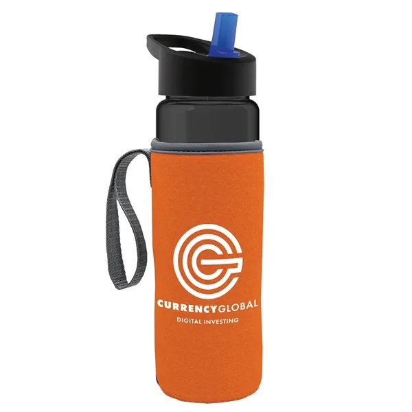 24 Oz Bottle- Flip Straw Lid & Insulator Caddy... from ASI 40480 Koozie Group