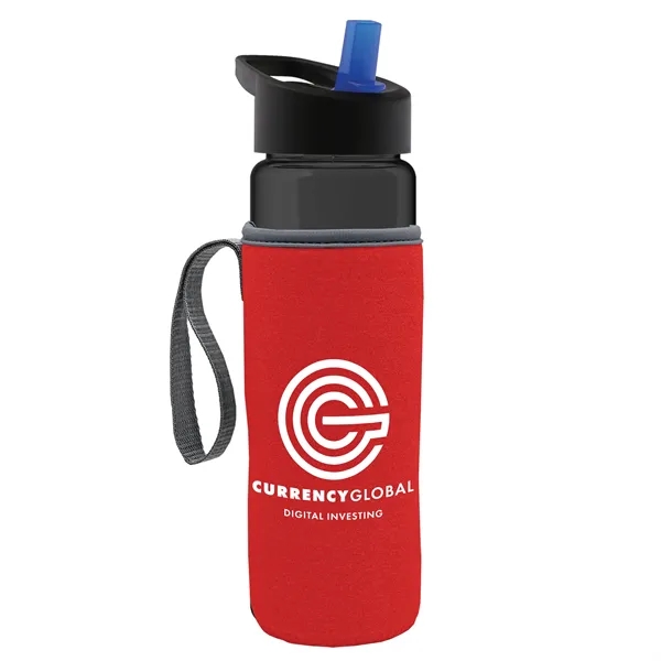 24 Oz Bottle- Flip Straw Lid & Insulator Caddy... from ASI 40480 Koozie Group