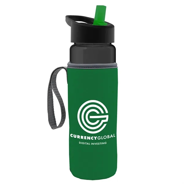 24 Oz Bottle- Flip Straw Lid & Insulator Caddy... from ASI 40480 Koozie Group