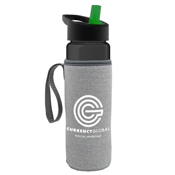 24 Oz Bottle- Flip Straw Lid & Insulator Caddy... from ASI 40480 Koozie Group