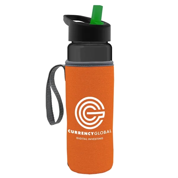 24 Oz Bottle- Flip Straw Lid & Insulator Caddy... from ASI 40480 Koozie Group