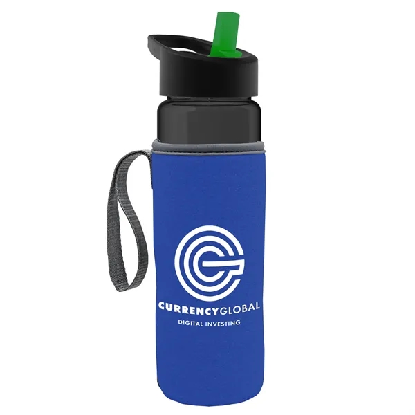 24 Oz Bottle- Flip Straw Lid & Insulator Caddy... from ASI 40480 Koozie Group