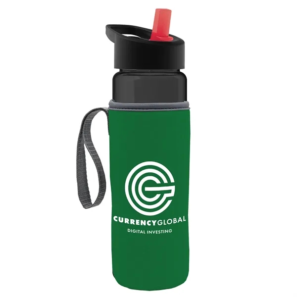 24 Oz Bottle- Flip Straw Lid & Insulator Caddy... from ASI 40480 Koozie Group