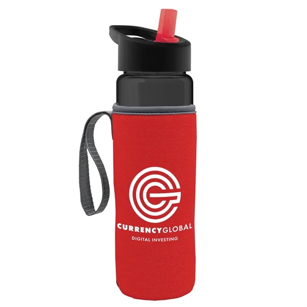 24 Oz Bottle- Flip Straw Lid & Insulator Caddy... from ASI 40480 Koozie Group