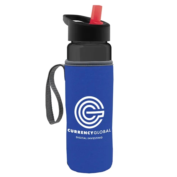 24 Oz Bottle- Flip Straw Lid & Insulator Caddy... from ASI 40480 Koozie Group